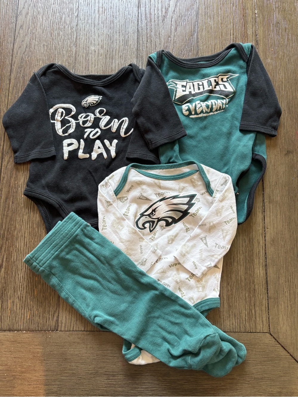 NFL Philadelphia Eagles Long Sleeve Onesie and Outfit Bundle